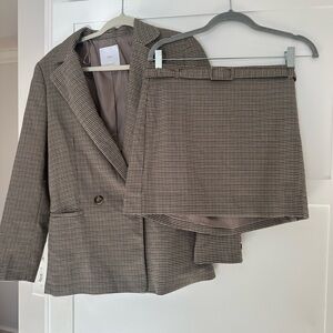 Mango NWOT Blazer Mini Skirt Set